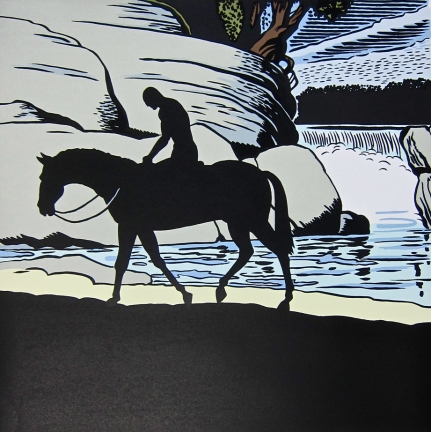 Dick Frizzell, The Long Ride Home (2014), 66/100 screen print on paper, 1300x1040mm $POA