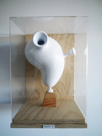 Matt Akehurst, Object 27 (2014), polystyrene, plaster, paint & wood, 465x325x280mm $POA